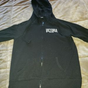Victoria secret sport hooded zip up sweater black